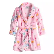 Peppa Pig and Suzy Sheep Pink Toddler Girl's Minky Fleece Bathrobe, Robe
