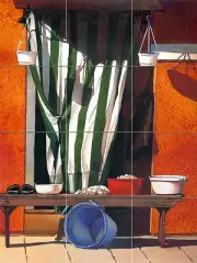 Art Colorful Mural Ceramic Bath Backsplash Tile #179