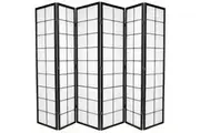 Zen Room Divider Screen Black 6 Panel