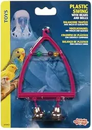 Living World Plastic Swing with Bells Bird Toy