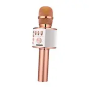Wireless Bluetooth Karaoke Microphone, 3-in-1 Portable Handheld Mic Rose Gold