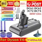 9500mAh for Dyson V6 Battery Absolute Animal DC61 DC62 SV04 SV06 / Filter Screw