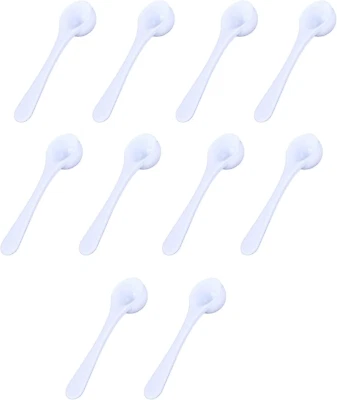 10Pack Teaspoon Measuring Spoons - Bulk Plastic Scoops for Coffee, Spice Jars -