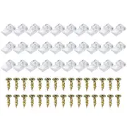 Glass Retainer Clips, 30 Packs Cabinet Glass Clips for 4 mm Glass Cabinet Doors