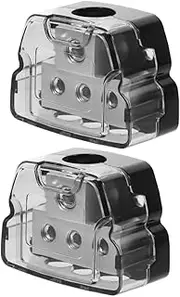 Car Audio Power Distribution Blocks 2pcs Splitter Junction Box Easy Install for Private Commercial Cars