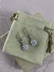 Bella Luce Rhodium Over 925 Silver Wht Diamon Simulant Earrings