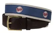 Minnesota Twins Vineyard Vines MLB Canvas Belt - Navy Size 30