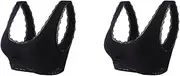 [Generic] Pads for Sports Bras Corset Front Alternating Side Button Lace Bra Slim Shaping Bra Low Back Sports Bra