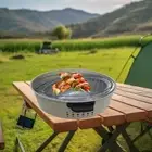 Charcoal Grill Tea Fire Stoves Heating Round Firepit Bowl Wood Burning Camp
