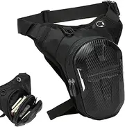 Leg Pouch for Men, Multi-Pocket Waterproof Thigh Fanny Pack with Leg Strap, Motorbike Gear for Smartphone Wallet Cards Flashlight Water Bottle