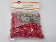 Bulk VTG Zim's Red E-Type 17mm Oval Plastic Animal Safety Nose Craft Doll Toy