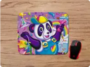 COLORFUL RAINBOW PANDA BEAR PAINTER CUSTOM MOUSE PAD MAT HOME SCHOOL OFFICE GIFT