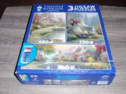 Ceaco Thomas Kinkade Studios 3 Jigsaw Puzzles 550/750/700 Pieces 2021 New 3571-5