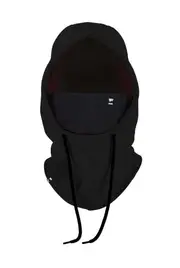 Mons Royale Unisex Decade Wool Fleece Hood - Black - One Size