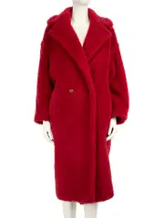 Red Wool Oversized Coat