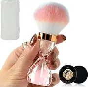 Professional Nail Dust Brush for Acrylics & Dip Powder - [Rose Gold] Soft Bristle Cleaner Brush with Travel Case, salon-Grade UV Gel/Dust Remover Tool for Nail Techs (pink)