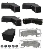 12 Size L Shape All-purpose Covers Waterproof Rattan Corner Furniture Cover Garden Patio Outdoor Sofa Protector Anti 300*300*98cm