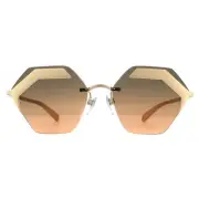 Bvlgari Sunglasses BV6103 201318 Matte Rose Gold Orange Gradient Light Grey