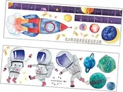KOCKSHION 1Set Self Adhesive Astronaut Height Measuring Wall Decal for Removable Height Chart Sticker Unique Cartoon Design for Bedroom Playroom Practical and Beautiful Home Decor
