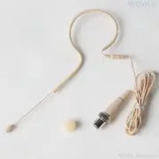 Full Beige Headset Microphone For MiPro Shure Single Earset Wireless Mini TA4F