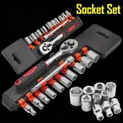 Ratchet Socket Wrench Set, Drive Socket Set With 10 Sockets