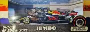 2021 MAX VERSTAPPEN 1:24 Dutch Jumbo F1 GP RedBull Honda car + stand #33