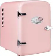 Portable Mini Fridge 4L 6 Can Cooler And Warmer Compact Quiet Refrigerator Multi-Function Eco-Friendly With Observation Window