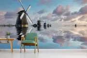 3D Bunkers On the Lake Self-adhesive Living Room Wallpaper Wall Mural Poster