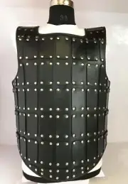 Black leather Mercenarie Brigandine Armor