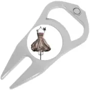 Dress Form Butterfly Golf Ball Marker Divot Repair Tool Bottle Opener