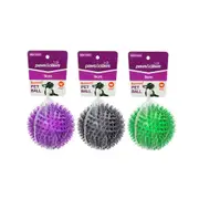 3x Paws & Claws TPR 9cm Spikey Ball Pet/Dog Puppy Chew/Tooth Teething Toy Assort