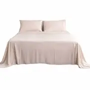 Latte Bamboo Sheet Sets Pillowcase Breathable Durable Soft Cooling Bamboo