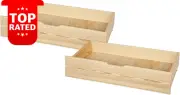 2 Storage Drawers for Pramod Bed Frame Oak Under-Bed Timber Drawer Trundle