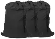 Extra Large Laundry Bag 3 Pack, Black, Travel Laundry Bags with Drawstring