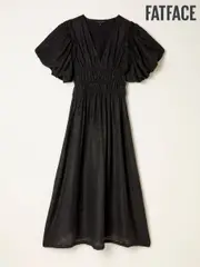 FatFace Tabitha Black Petite Textured Dress (F55753) | $205