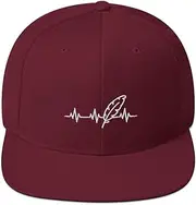 [Teegarb] Snapback Hat Feather Natives Symbol Heartbeat Aboriginal