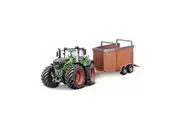 Bburago Licensed 10cm Fendt 1000 Vario Tractor With Livestock Trailer Model Toy