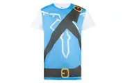 The Legend of Zelda Mens Breath Of The Wild Costume Cosplay T-Shirt (White/Blue) - UTNS5257