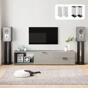 Speaker Stands Floor Stands for Home Theater Tempered Glass 4 Pillars vidaXL