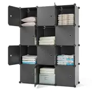 GIMTRR Closet Organizer, 12-Cube Storage with Doors, Closet Organizers and St...