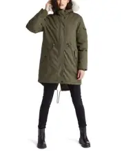 Timberland Womens Mt Kelsey Sherpa-Lined Hooded Parka-Large