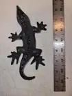 Decorative Figures Gecko Lizard Salamander Molch Lurch Cast Iron Braun 7 in