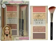 Paris Hilton Define Your Light Set - Blendable Highlighter Makeup with Vibrant Blush, Bronzer and Contour Palette - Makeup Palette with Brush - 1 pc