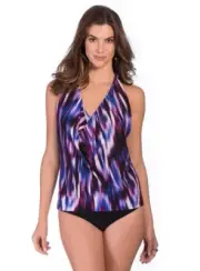 NEW MAGICSUIT 10 MIRACLESUIT TANKINI Two Piece SWIMSUIT Sophie Fig Purple