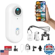 H8 64GB 4K Thumb Action Camera, Mini Body Cameras, Wearable Pocket Vlogging C