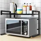 Extendable Microwave Oven Rack Stand Organizer for Utensil Tableware Condiment K
