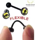 Tongue Piercing Bar Body Jewellery Flexible Bioplast Jewelry 15mm Barbell 14G