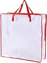 Transparent Storage Bags | Waterproof Zippered Pouches with Handles | Dust-Proof Large Storage Sacks | Versatile Clear Storage Cases for Clothes, Holiday Decorations, Wreaths, and Seasonal Items