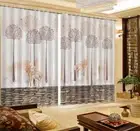 Straight Poetic Branch 3D Curtain Blockout Photo Printing Curtains Drape Fabric