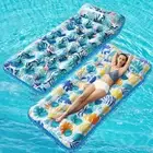 2 Pack Inflatable Pool Float Mat, Giant Pool Floats Adult Size with Headrest,...